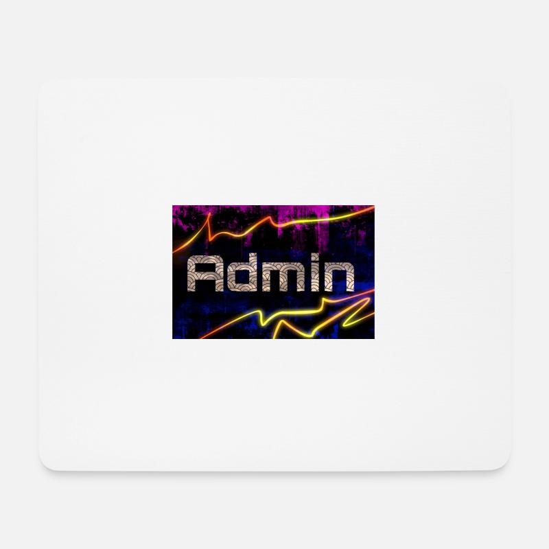 ADMIN Administrator Abstraktion Schrift Illusion - Mousepad (Querformat) - Weiß