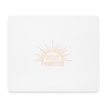 Restez positif en orange - Tapis de souris (format paysage) - blanc - Devant