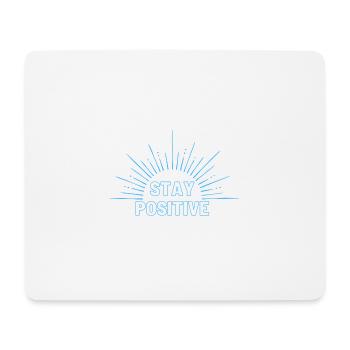 Restez positif en bleu - Tapis de souris (format paysage) - blanc - Devant