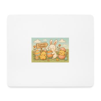 Fête de Pâques - Tapis de souris (format paysage) - blanc - Devant