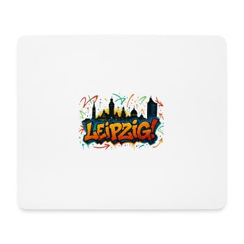 Graffiti Leipzig Skyline - Mousepad (Querformat) - Weiß - Vorne