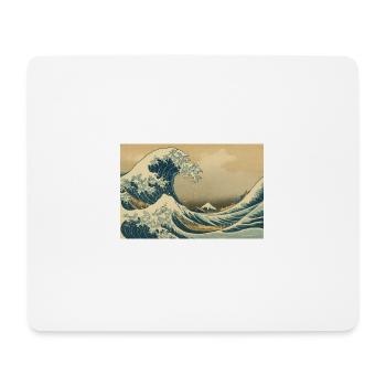 vague - Tapis de souris (format paysage) - blanc - Devant