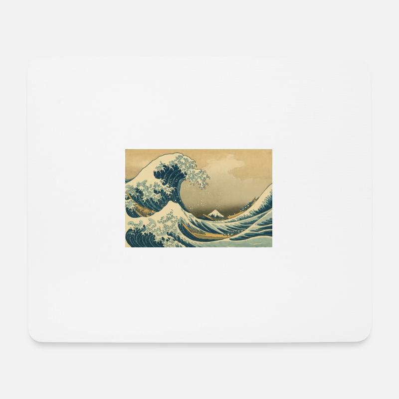 Welle - Mousepad (Querformat) - Weiß