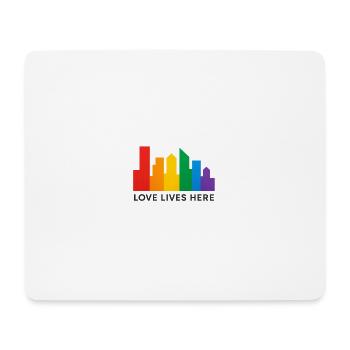 Rainbow Skyline Pride - Mousepad (Querformat) - Weiß - Vorne