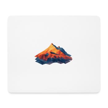 Weisshorn VS 4505m LowPoly - Mouse Pad (horizontal) - white - Front