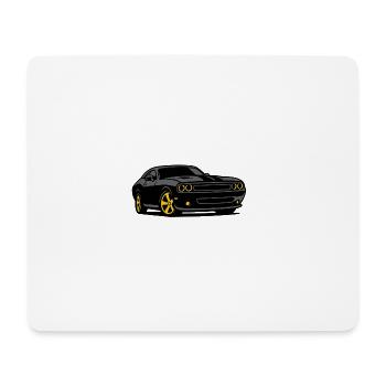 Muscle de nuit avec jantes jaunes - Tapis de souris (format paysage) - blanc - Devant