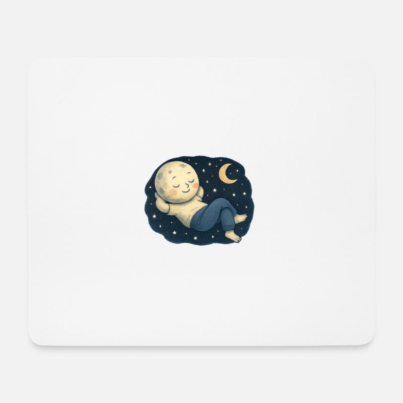 Mondkind - Mousepad (Querformat) - Weiß