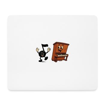 Danse au piano - Tapis de souris (format paysage) - blanc - Devant