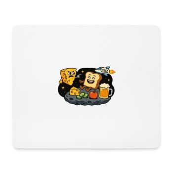 Collation dans l’espace - Tapis de souris (format paysage) - blanc - Devant