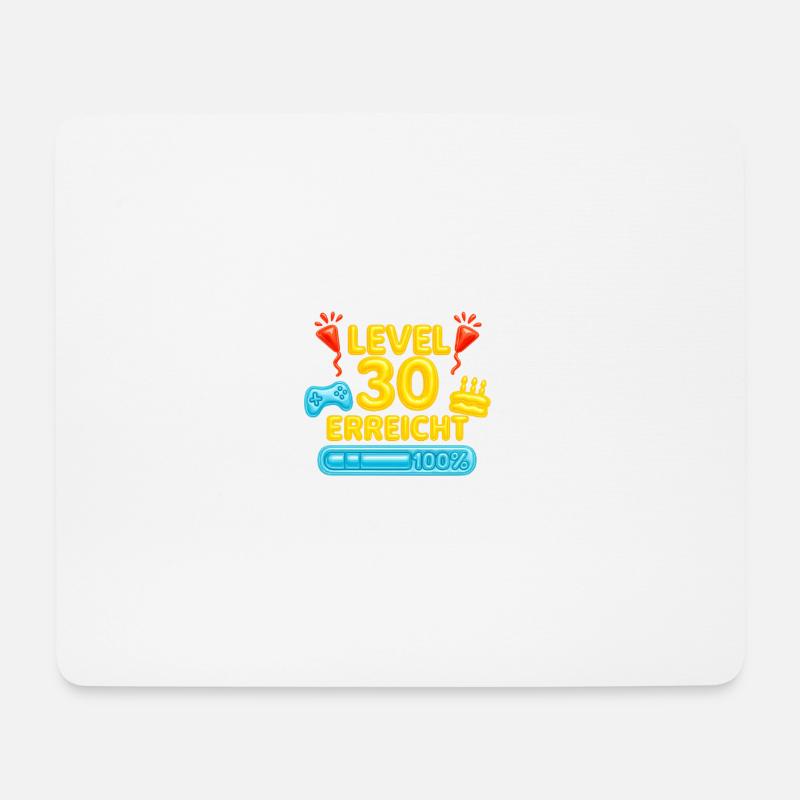 Level 30 erreicht - Mousepad (Querformat) - Weiß