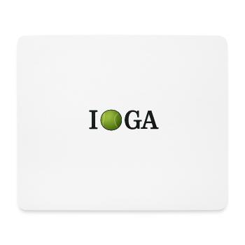 Tennis Ball I love IGA - Mouse Pad (horizontal) - white - Front
