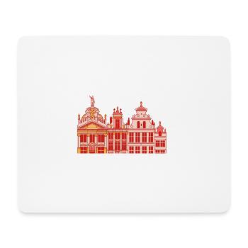 Façade historique de style baroque - Tapis de souris (format paysage) - blanc - Devant