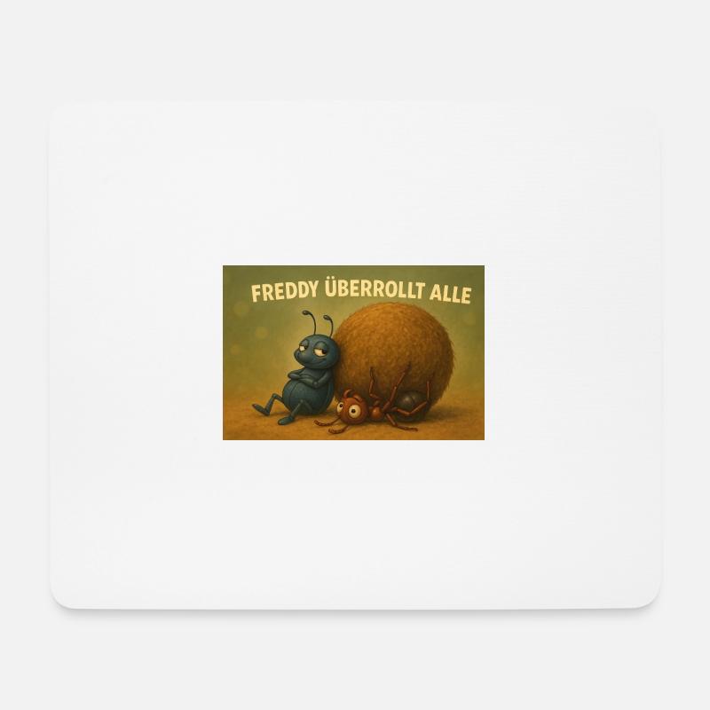 Freddy überollt sie alle - Mousepad (Querformat) - Weiß