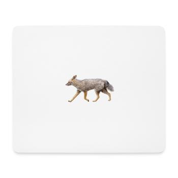 Fuchs in Silhouette Wild Night - Mousepad (Querformat) - Weiß - Vorne