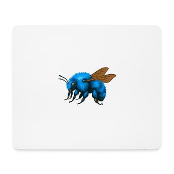 Bourdon bleu à gauche - Tapis de souris (format paysage) - blanc - Devant
