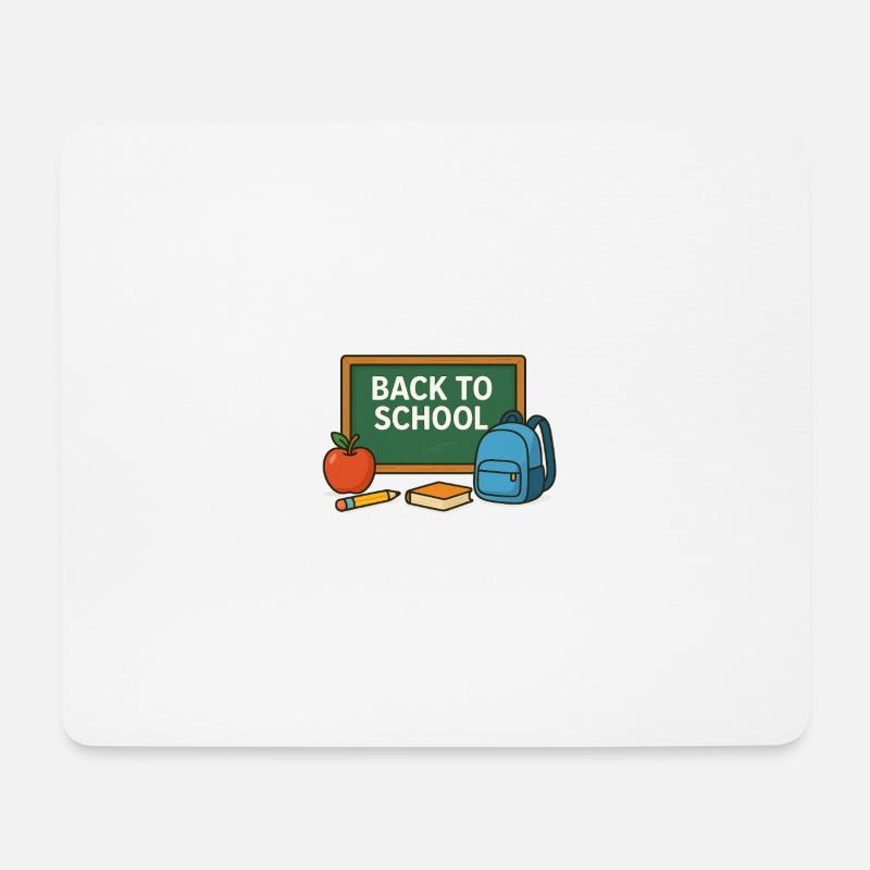 Back to school - Mousepad (Querformat) - Weiß