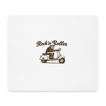 Rockn Roller - Tapis de souris (format paysage) - blanc - Devant