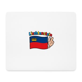 Liechtenstein Flagge - Mousepad (Querformat) - Weiß - Vorne