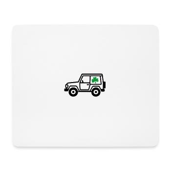 Safari avec Shamrock - Tapis de souris (format paysage) - blanc - Devant