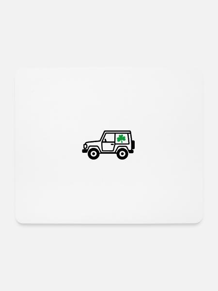 Safari mit Kleeblatt - Mousepad (Querformat) - Weiß