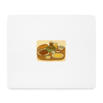 Brochettes Salade - Tapis de souris (format paysage) - blanc - Devant