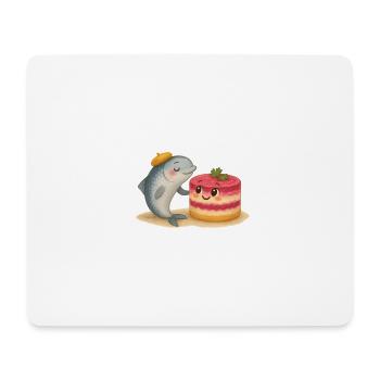 Herring meets Schuba - Mouse Pad (horizontal) - white - Front