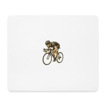 Rennradfahrer in Action Illustration - Mousepad (Querformat) - Weiß - Vorne