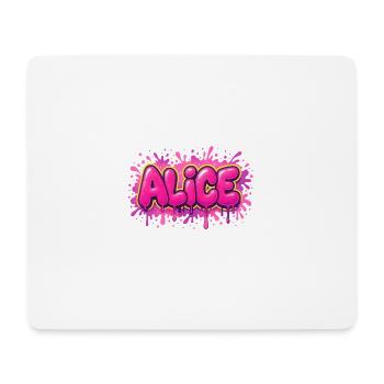 Graffiti ALICE First name, ideal printable gift - Mouse Pad (horizontal) - white - Front