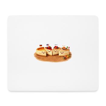 Cheese Cake Pieces with Fruits - Mouse Pad (horizontal) - white - Front