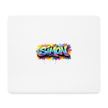 Graffiti  SIMON Prénom cadeau idéal imprimable  - Tapis de souris (format paysage) - blanc - Devant