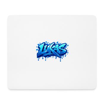 Graffiti  LUKAS Prénom cadeau idéal imprimable  - Tapis de souris (format paysage) - blanc - Devant