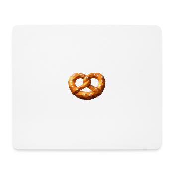 Low Poly Orange Polygonale Brezel - Mousepad (Querformat) - Weiß - Vorne