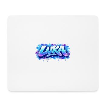 Graffiti  LUKA Prénom cadeau idéal imprimable  - Tapis de souris (format paysage) - blanc - Devant