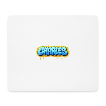 Graffiti  CHARLES Prénom cadeau idéal imprimable s - Tapis de souris (format paysage) - blanc - Devant