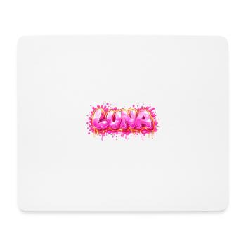 LUNA-GRAFFITI-NAME FÜR PERFEKTES GESCHENK DRUCKBAR - Mousepad (Querformat) - Weiß - Vorne