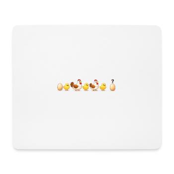 Evolution egg chick hen darwin - Mouse Pad (horizontal) - white - Front