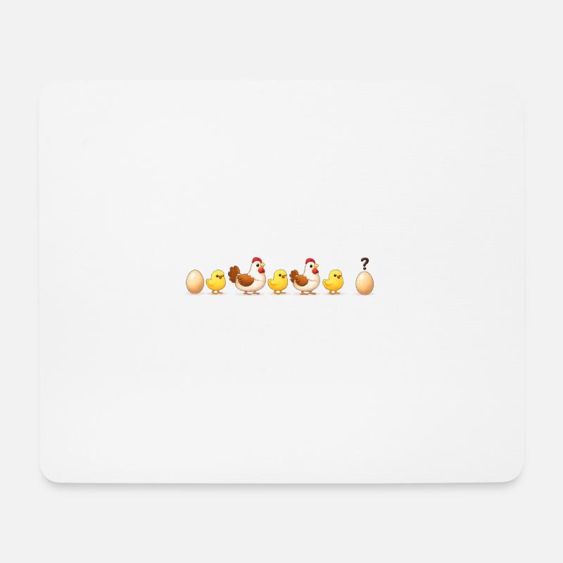 Evolution Ei-Küken-Henne-Darwin - Mousepad (Querformat) - Weiß