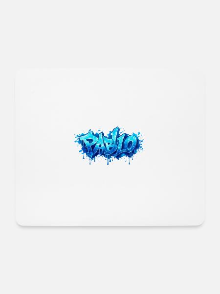 PABLO GRAFFITI NAME FOR PERFECT GIFT PRINTABLE - Mouse Pad (horizontal) - white