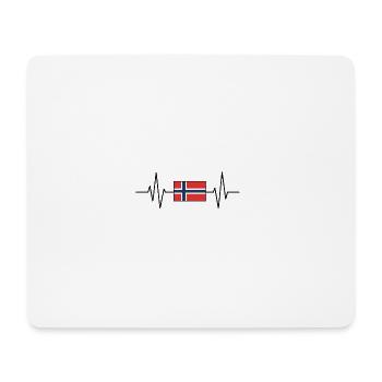 Norway Heartbeat Flag - Mouse Pad (horizontal) - white - Front