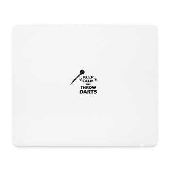 Darts Ruhe Typografie - Mousepad (Querformat) - Weiß - Vorne