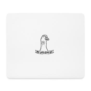 Gans - Mousepad (Querformat) - Weiß - Vorne