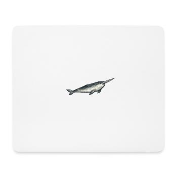 Geometrisches Narwal-Polygon - Mousepad (Querformat) - Weiß - Vorne