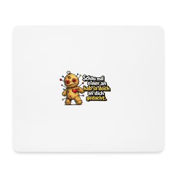 Aiguilles de poupée vaudou et cœur - Tapis de souris (format paysage) - blanc - Devant