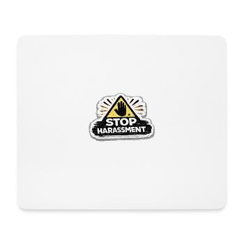 Aufkleber für Aufklärung zur Aufklärung von Belästigung - Mousepad (Querformat) - Weiß - Vorne