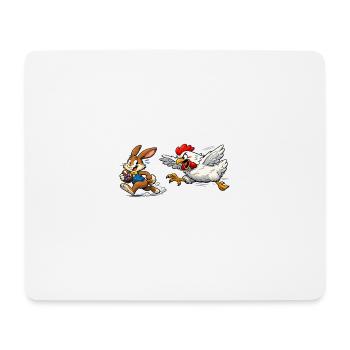 Easter bunny and chicken - Mouse Pad (horizontal) - white - Front