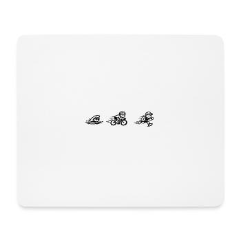 Triathlon: Schwimmen, Radfahren, Laufen - Mousepad (Querformat) - Weiß - Vorne