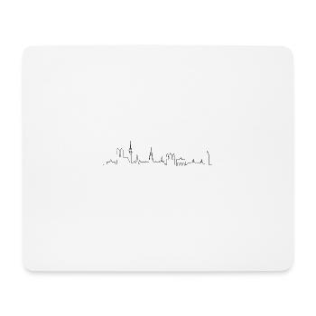 City Lines Silhouette Munich - Mouse Pad (horizontal) - white - Front