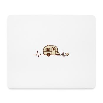 Heart Caravan Retro Sketch - Mouse Pad (horizontal) - white - Front