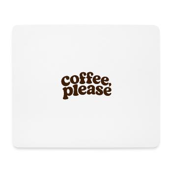 Coffee please Retro Schriftzug - Mousepad (Querformat) - Weiß - Vorne
