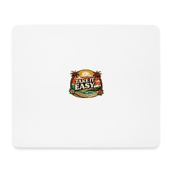 Take It Easy – Retro Vintage Sunset Beach Design - Mousepad (Querformat) - Weiß - Vorne